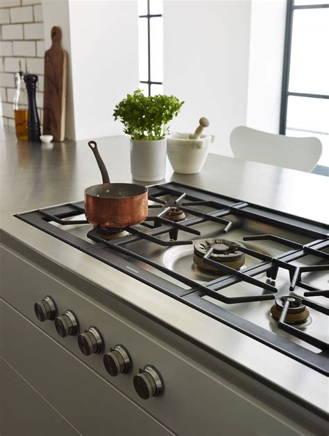 modern kitchen with gas hob
